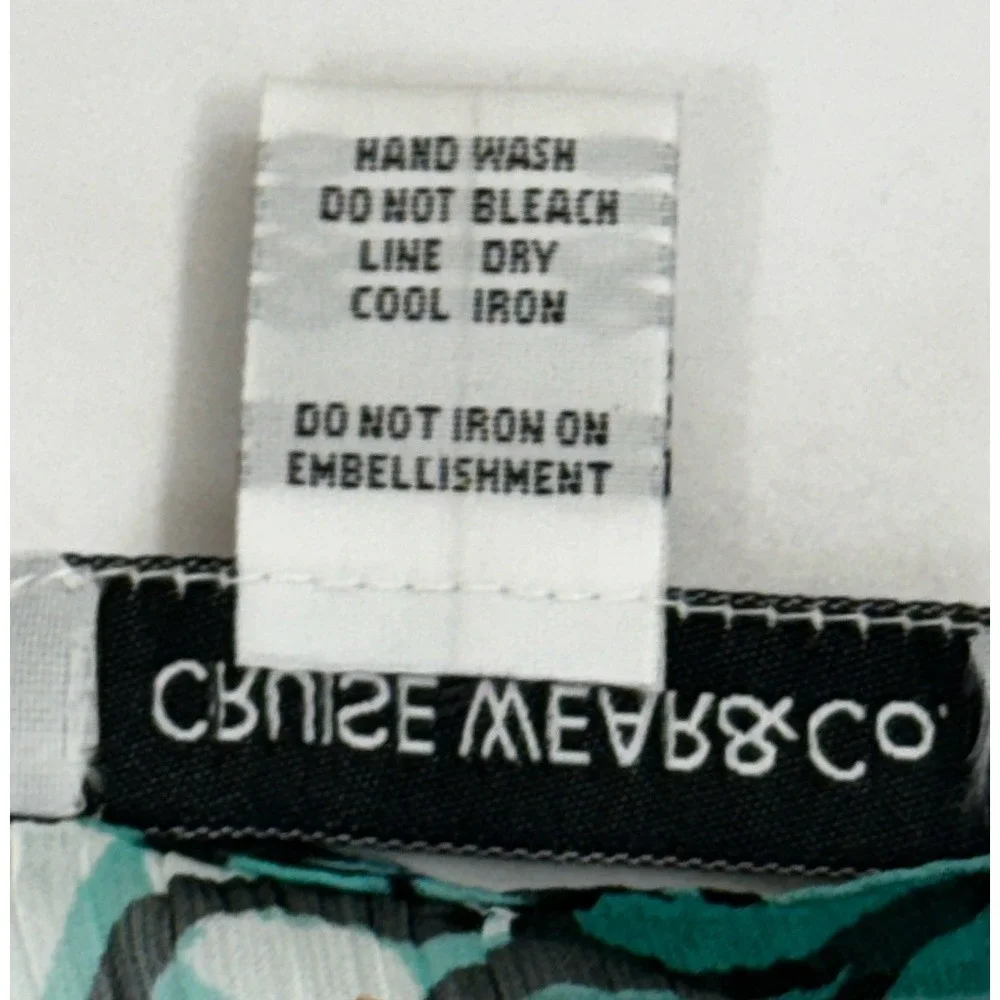 Cruise Wear & Co. Turquoise Blue XL Swim Suit Cover Up Beach Tropical Sheer